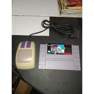 Vintage Nintendo Mario Paint SNES Game Original Mouse Japan Super Nintendo Teste